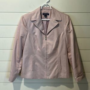 Evan Picone Faux Suede Jacket  10  Pink/Blush